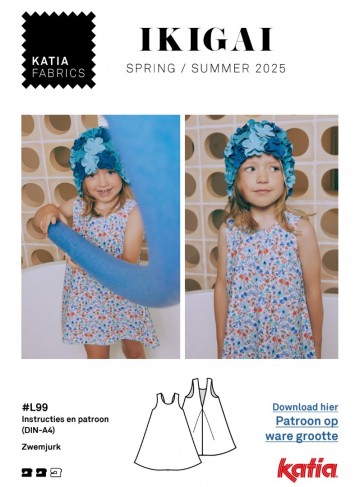 L99 jurkje swim print 92 110