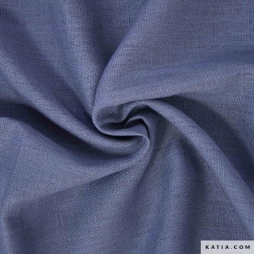 Linnen viscose stof in blauw 2062 73 01 katia g