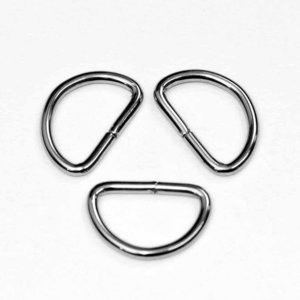 Metalen d ring 30 mm zilverkleurig