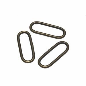 Metalen passant 30 mm bronskleurig