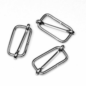 Metalen schuifgesp 35 mm zilverkleurig