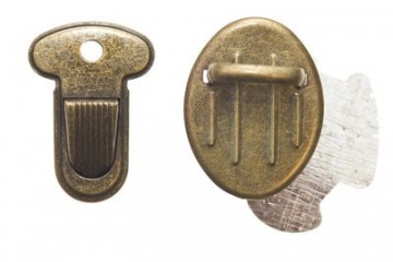 Metalen tassluiting bronskleurig 25 mm