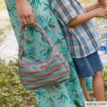 Multicolor kunstleer met textieleffect vibrant 2295 1 02 katia g