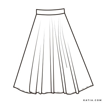 Naaipatroon damesrok met uitloop w73b 03 5527 katia g