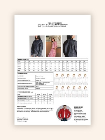 Notches paper sewing pattern backcover jenna nl
