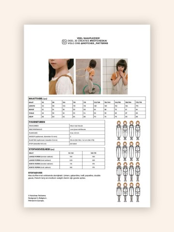 Notches paper sewing pattern backcover kai nl