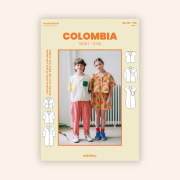 Notches paper sewing pattern frontcover colombia nl square