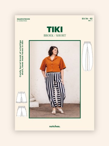 Notches paper sewing pattern frontcover tiki nl