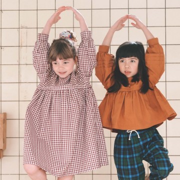 Notches patterns didi dress blouse pleated sleeves sewing pattern kids
