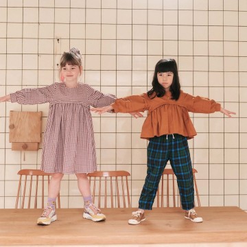 Notches patterns didi dress long sleeve standing sewing pattern kids