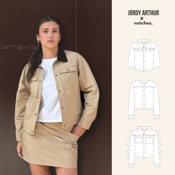 Notches patterns jordy arthur collab jenna jacket sewing pattern women sizes 34 to 62 copy