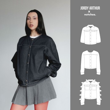 Notches patterns jordy arthur collab jenna jacket sewing pattern women sizes 34 to 62