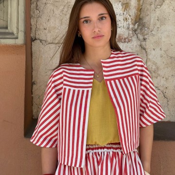 Notches patterns jordy arthur collab jenna jacket short sleeves