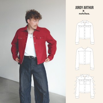 Notches patterns jordy arthur jacket sewing pattern design collar chest pockets
