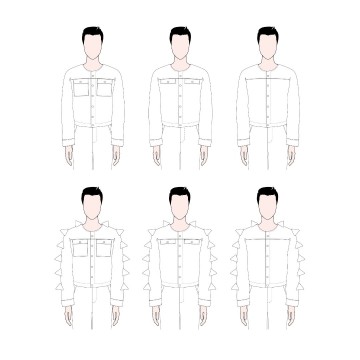 Notches patterns jordy arthur jacket sewing pattern design collarless 2