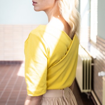 Notches patterns moriko top dress cross over back