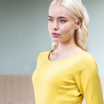 Notchespatternsmorikotopdressroundneckknitt shirt