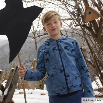 Patroon jas met capuchon en grote zakken k11b 01 5525 katia g