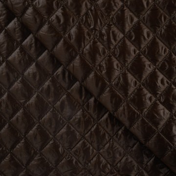Gestepte stof chocoladebruin