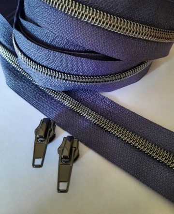 Rits lavendel gunmetal