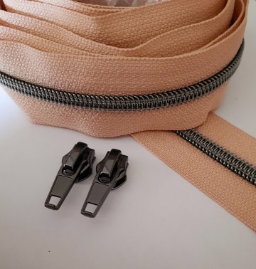 Rits nude roze gunmetal