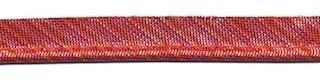 Rood gestreept metallic paspelband 10 mm
