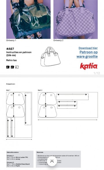 A97 benodigde stof 2 modellen