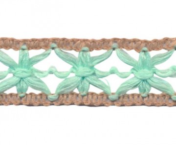 sierband ibiza 15 mm mintgroen zand