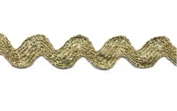 Zigzag band goud lurex 7-10mm