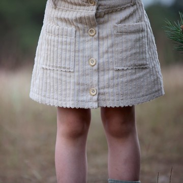 See you at six corduroy wide rib sand shell 20s