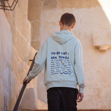 See you at six french terry light misty green 20 s