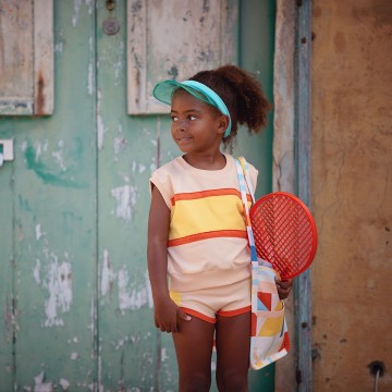 See you at six french terry peachy cream