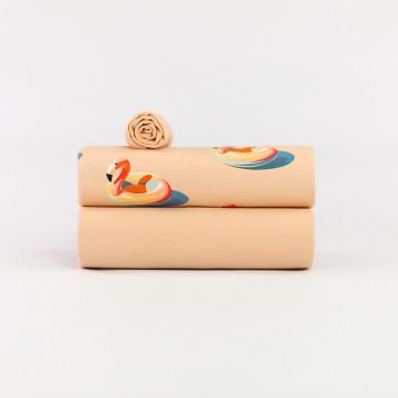 See you at six french terry peachy cream