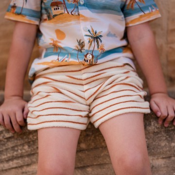 See you at six horizontals en sponge terry cloth papyrus creme 071s