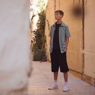 See you at six leaf shelter m linen viscose blend green surf 10 s