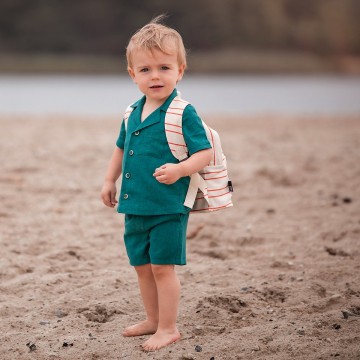 See you at six linen viscose blend teal green 020s