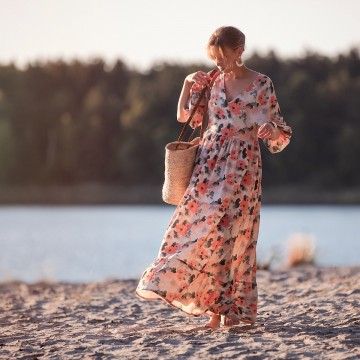 See you at six misty rose m linen viscose blend 10s