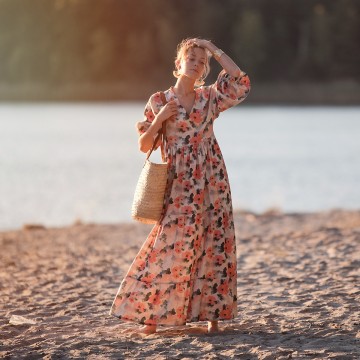 See you at six misty rose m linen viscose blend 16s