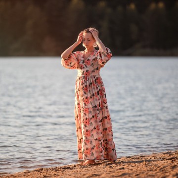 See you at six misty rose m linen viscose blend 22s