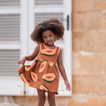 See you at six papayas l french terry glazed ginger brown 072s