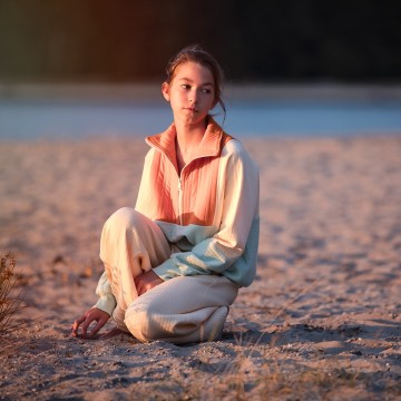 See you at six quilted knit autumn maple orange 20s