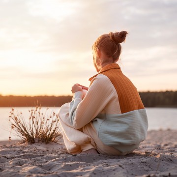 See you at six quilted knit autumn maple orange 32s