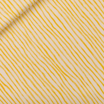 See you at six wiggly verticals yellow m cotton canvas papyrus creme 000s