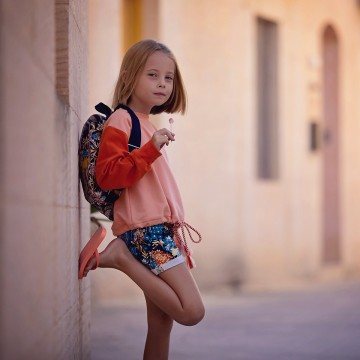 See you at six wild flowers l cotton canvas gabardine twill evening blue 04s