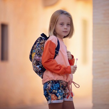 See you at six wild flowers l cotton canvas gabardine twill evening blue 06s