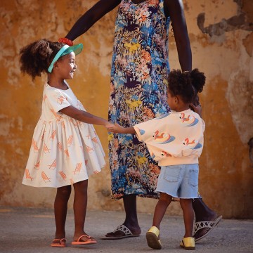 See you at six wild flowers l ecovero viscose rayon satin evening blue 14s