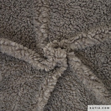 Synthetische caniche stijl bontstof in steengrijs 2364 2 01 katia g