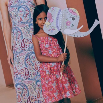 Tela de popeln estampado indian elephants 225 03