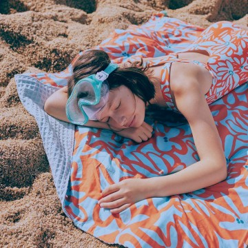 Tela de popeln estampado tiare turquoise 221 03