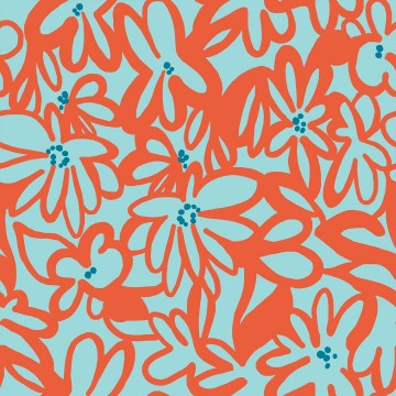 Tela de popeln estampado tiare turquoise 221